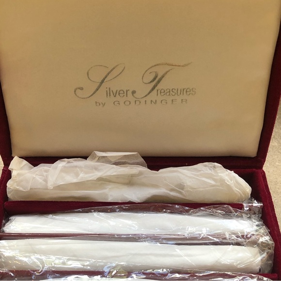 Godinger Silverplate Baroque Spreaders Set of 4 Velvet Gift Box New Vint… - Picture 4 of 5